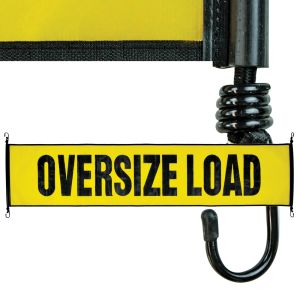 VULCAN Flags, Banners, and Magnets Kit - Includes 2 Stretch Cord Oversize Load Signs, 2 Grommet Oversize Load Signs, 8 Magnets, 4 Red Flags, and 4 Orange Flags