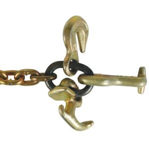VULCAN Auto Hauling Chain - Grab, T, and R-Hook - Grade 70 - 5/16 Inch x 120 Inch - 4,700 Pound Safe Working Load