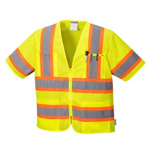 Class 3 Augusta Sleeved High Visibility Vest - Yellow - M