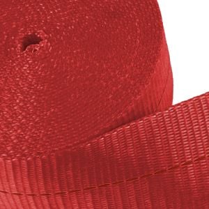 VULCAN Winch Strap with Flat Hook - 4 Inch x 30 Foot - Classic Red - 4 Pack - 5,000 Pound Safe Working Load