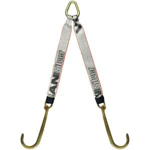 VULCAN Web Bridle with Forged 15 Inch J Hooks - 54 Inch - Silver Series - 4,700 Pound Safe Working Load