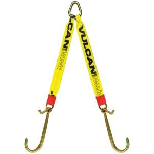 VULCAN Web Bridle with Forged Long J and T Hooks - 54 Inch - Classic Yellow - 4,700 Pound Safe Working Load