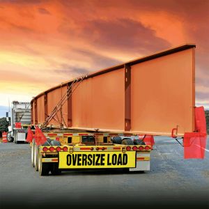 VULCAN Flags, Oversize Load Banners, and Magnets Kit - Includes 2 Stretch Cord Oversize Load Banners, 4 Magnets, 4 Red Flags, 4 Orange Flags, and A High-Viz Vented Storage Bag