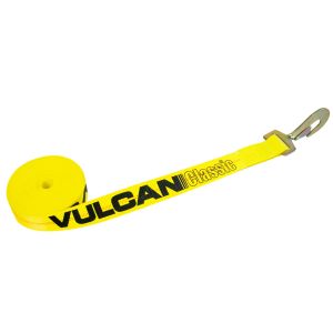 Scratch And Dent VULCAN Winch Strap with Twisted Snap Hook - 2 Inch x 15 Foot - Classic Yellow - 3,300 Pound Safe Working Load