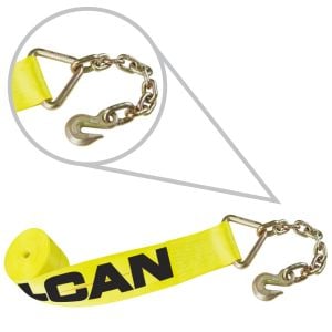 4'' Winch Straps With Chain Anchors