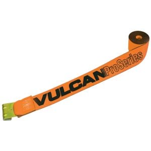 VULCAN Winch Strap with Flat Hook - 4 Inch x 30 Foot - PROSeries - 5,400 Pound Safe Working Load
