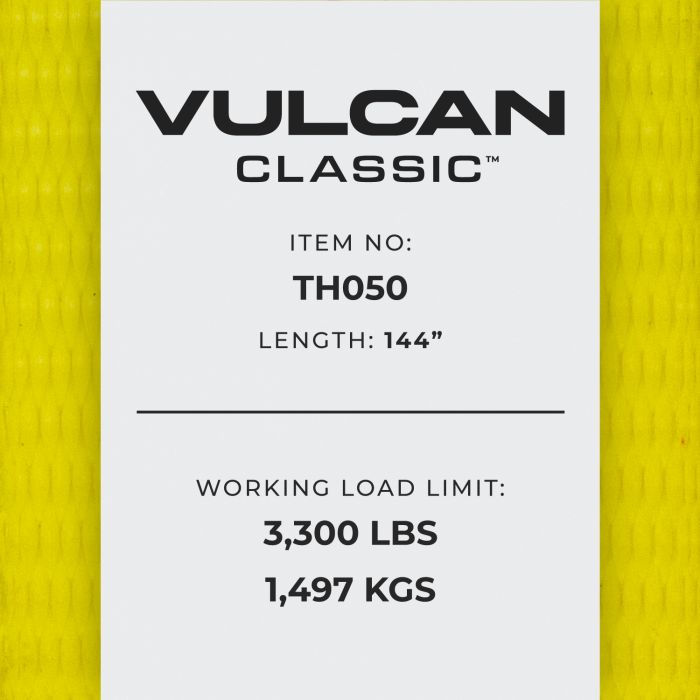 2 Inch x 144 Inch 4 Straps VULCAN Exotic Car Rim Tie Down Set Silver Series 3,300 Pound Safe Working Load 