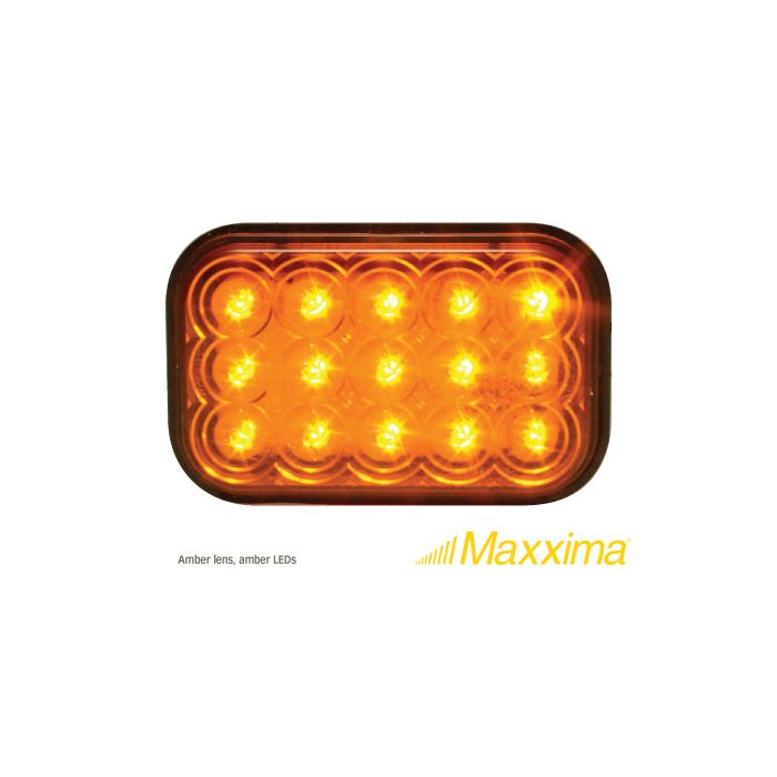 Rectangular 15 Amber LED Marker & Turn Surface Mount Light 