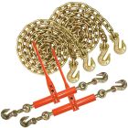 VULCAN Chain and Load Binder Kit - Grade 70 - 3/8 Inch x 10 Foot - 6,600 Pound Safe Working Load