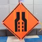 Scratch And Dent Right/Left Lane Closed (Symbols) Road Sign