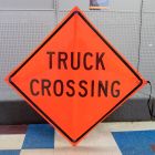 Scratch And Dent Truck Crossing Road Sign - Mesh