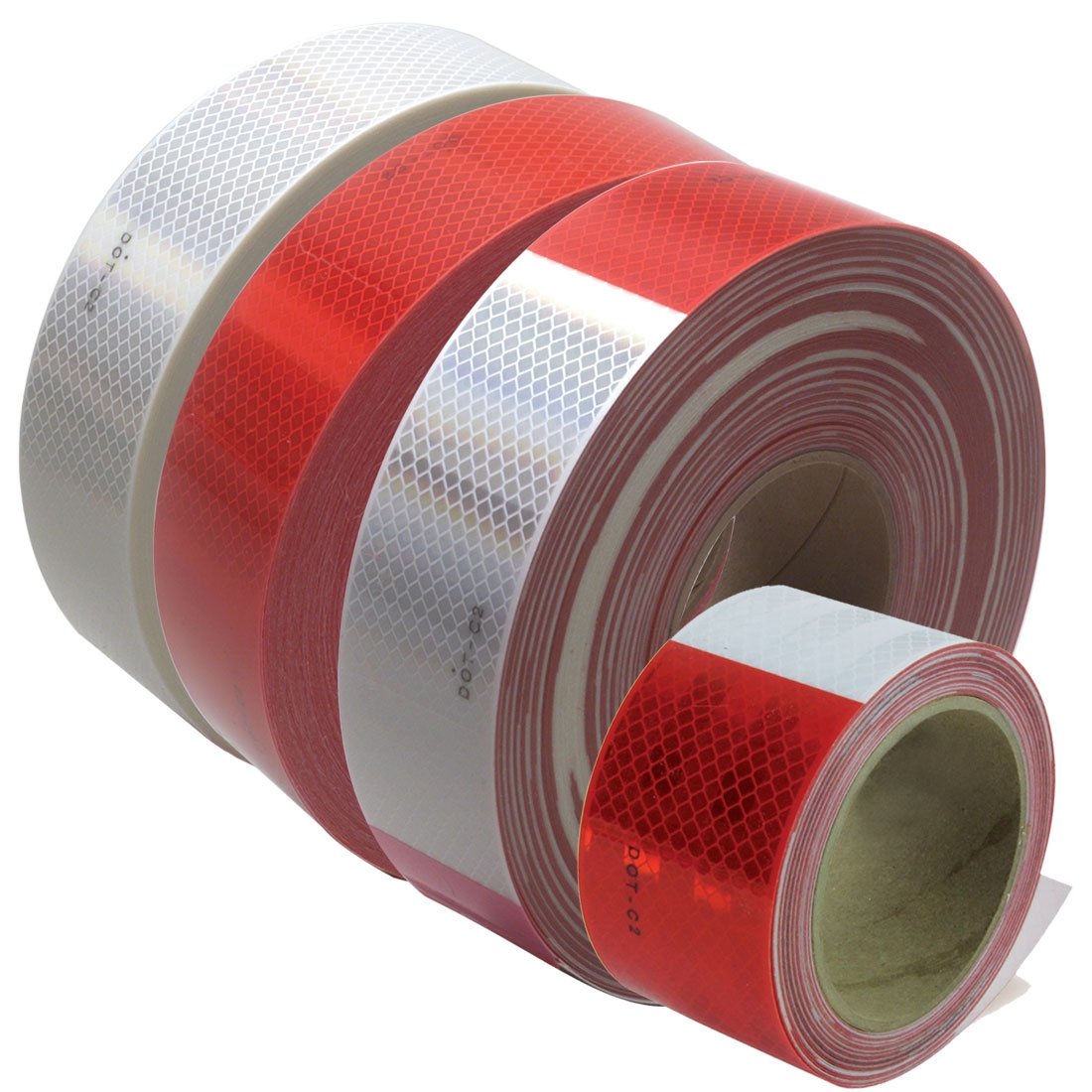 7 White Abrams 2 in x 75 ft Diamond Grade Pattern Trailer Truck Conspicuity DOT Class 2 Reflective Safety Tape 11 Red 